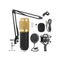 ANDOWL MIC7 Podcast Condenser Microphone,Pop-Filter,Shock Mount, Broadcast Stand - ANDOWL
