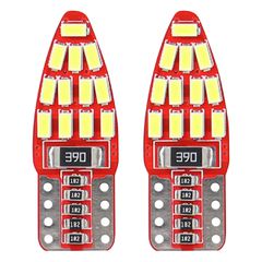 Amio - Λάμπες LED T10 W5W 12V W2.1x9.5d Λευκό Φως 5600K με 24 SMD 3014HP CAN-BUS Καρφωτές για Φώτα Θέσης Πινακίδας και Εσωτερικού Φωτισμού Αυτοκινήτου - 1 σετ (01285/AM)
