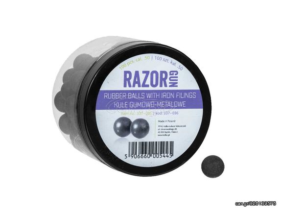 Βλήματα RazorGun RUBBERBALLS Με Μεταλλικά Ρινίσματα Cal.50 (100 τμχ) 337-036 
