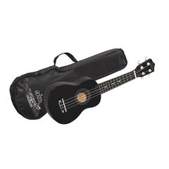 SOUNDSATION MAUI SUNNY 10 BLACK & GIG BAG SOPRANO UKULELE