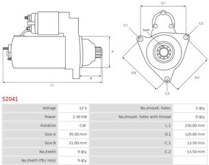 Μίζα KOMATSU D21A - WA70A-1 AS-PL-thumb-2