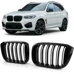 Κεντρική Μάσκα -  Γρίλιες γκριλ Σετ Sport grille εμπρός μάσκα μπροστινή σχάρα σπορ  Μαύρη γυαλιστερή για  BMW X3 G01 X4 G02 από 17