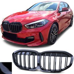 Κεντρική Μάσκα Γρίλιες γκριλ Σετ Sport grille εμπρός μάσκα μπροστινή σχάρα σπορ  Μαύρη γυαλιστερή για  BMW 1er F40 από 19