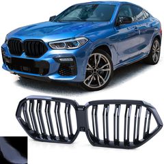 Κεντρική Μάσκα Γρίλιες γκριλ Σετ Sport grille εμπρός μάσκα μπροστινή σχάρα σπορ  Μαύρη γυαλιστερή για BMW X6 G06 από 19