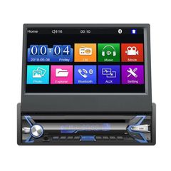 Ηχοσύστημα Αυτοκινήτου με αναδιπλούμενη οθόνη αφής 7" ιντσών Universal 1DIN (USB, AUX, FM, MP5, Bluetooth, Mirrorlink, MP3, multimedia) OEM0148