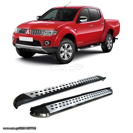 Mitsubishi L200 (Triton) 2005-2015 Σκαλοπάτια [Silver Combo]