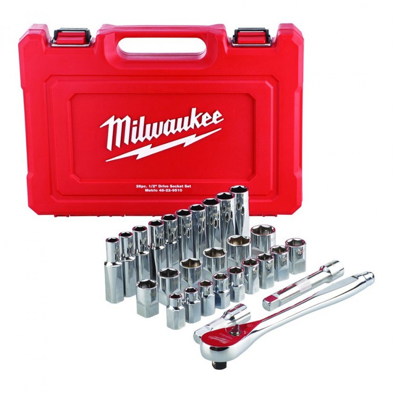 Σετ Κασετίνα Καρυδάκια 1/2'' 28 τεμαχίων 4932471864 - 1/2" - MILWAUKEE (#4932471864)