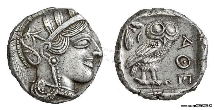 Συλλεκτικό νόμισμα τετραδραχμο Kεφαλή Aθηνάς Κουκουβάγια Aργυρό Ασήμι 995 πιστό αντίγραφο