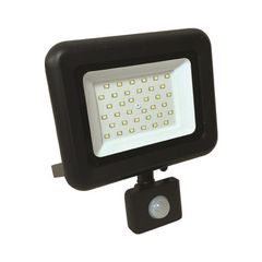 Προβολέας Led Eurolamp Ισχύος 30W smd με Περιστρεφόμενο Ανιχνευτή Κίνησης Μαύρος PLUS