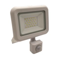 Στεγανός Προβολέας Led Eurolamp Ισχύος 20W smd με Περιστρεφόμενο Ανιχνευτή Κίνησης Λευκός PLUS