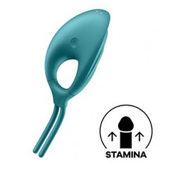 Satisfyer Swordsman δακτυλίδι πέους με ραβδωτή δομή και 12 προγρ