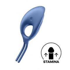 Satisfyer Swordsman δακτυλίδι πέους με ραβδωτή δομή και 12 προγρ