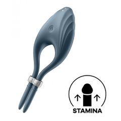 Satisfyer Duelist δακτυλίδι πέους με 12 προγράμματα δόνησης γκρί