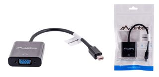 Lanberg AD-0006-BK video cable adapter 0.2 m VGA (D-Sub) Mini DisplayPort Black