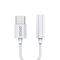 USB Type 3.1 C (M) – Jack 3.5mm (F) Audio adapter White SAVIO AK-51