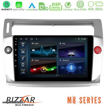 Bizzar M8 Series Citroen C4 2004-2010 8core Android13 4+32GB Navigation Multimedia Tablet 9"