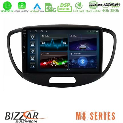 Bizzar M8 Series Hyundai i10 2008-2014 8core Android13 4+32GB Navigation Multimedia Tablet 9"