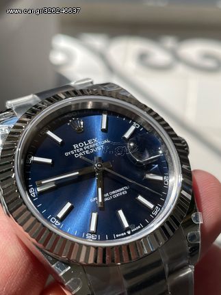 ROLEX DATEJUST BLUE DIAL 41MM SUPERCLONE QUALITY 904L-thumb-1