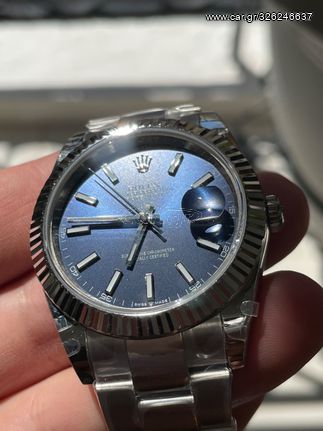 ROLEX DATEJUST BLUE DIAL 41MM SUPERCLONE QUALITY 904L-thumb-2