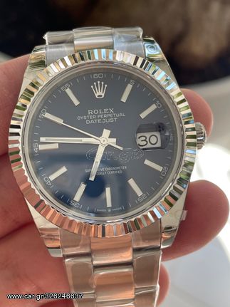 ROLEX DATEJUST BLUE DIAL 41MM SUPERCLONE QUALITY 904L-thumb-4