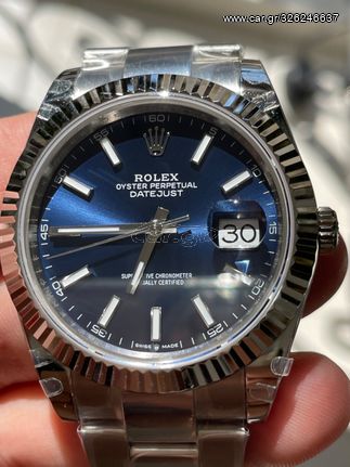 ROLEX DATEJUST BLUE DIAL 41MM SUPERCLONE QUALITY 904L-thumb-17