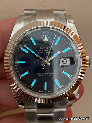 ROLEX DATEJUST BLUE DIAL 41MM SUPERCLONE QUALITY 904L-thumb-23