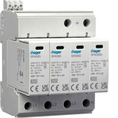 ΑΠΑΓΩΓΟΣ ΥΠΕΡΤΑΣΗΣ T1+T2 4P 12,5kA/P 1,2kV TT-TNS + ΒΟΗΘ. ΕΠ. ΑΝΤΙΚΕΡΑΥΝΙΚΟ HAGER