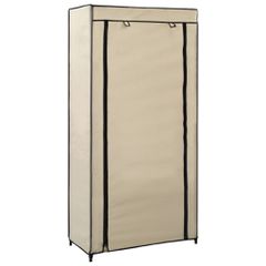 Παπουτσοθήκη με Κάλυμμα Κρεμ 58x28x106 εκ. Ύφασμα 282429