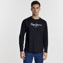 PEPE JEANS  Ανδρικό Μακρυμάνικο T-Shirt Eggo Long σε Black Χρώμα PM508209_999