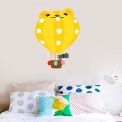 Αυτοκόλλητο τοίχου κίτρινο αερόστατο 30x30 Αυτοκόλλητα τοίχου