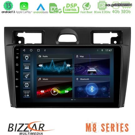 Bizzar M8 Series Ford Fiesta/Fusion 8core Android13 4+32GB Navigation Multimedia Tablet 9"