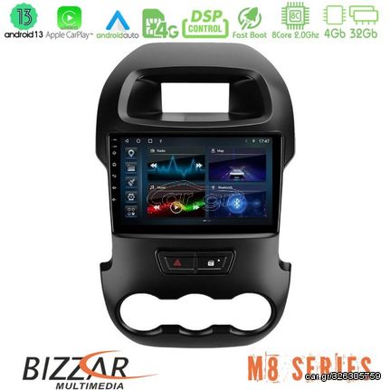 Bizzar M8 Series Ford Ranger 2012-2016 8core Android13 4+32GB Navigation Multimedia Tablet 9"