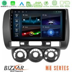 Bizzar M8 Series Honda Jazz 2002-2008 (Manual A/C) 8core Android13 4+32GB Navigation Multimedia Tablet 9"