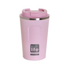 Ecolife Ποτήρι Θερμός Ροζ 370ml