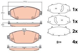 ΔΙΣΚΟΦΡΕΝΑ ΕΜΠΡ. MS W205/213 για Mercedes-Benz E-Class Cabrio A238