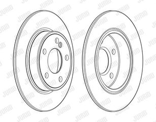 SET ΔΙΣΚΟΠΛΑΚΕΣ ΟΠΙΣ. MS W176/246 για Mercedes-Benz  CLA-Class Coupe C117