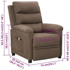 Πολυθρόνα Μασάζ Taupe Υφασμάτινη 342359-thumb-10