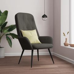 Πολυθρόνα Relax Σκούρο Γκρι Βελούδινη 341195
