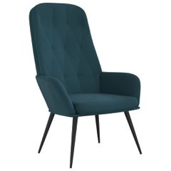 Πολυθρόνα Relax Μπλε Βελούδινη 341204-thumb-1