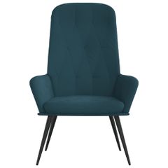 Πολυθρόνα Relax Μπλε Βελούδινη 341204-thumb-2