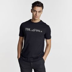 Trussardi Ανδρικό Κοντομάνικο T-shirt 52T00660/1T005381 ΣΕ Μαύρο Χρώμα TRSTS6601T_Κ299