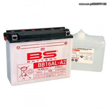 ΜΠΑΤΑΡΙΑ BS BATTERY BB16AL-A2-YB16AL-A2 207-71.5-164 - + Μ/Υ