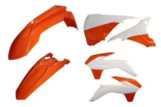 ΠΛΑΣΤΙΚΑ ΣΕΤ KTM EXC/EXC-F 125-500 2014-2016 ΚΟΚΚΙΝΟ-ΑΣΠΡΟ