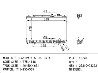 ΨΥΓ1.5 8V-1,6-1.8 16V +/-A/C(67x37.6) HYUNDAI LANTRA 90-95