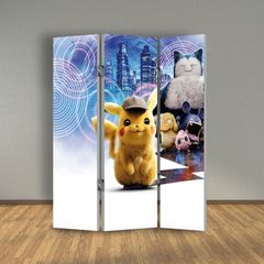 Παραβάν  Pokémon Detective Pikachu  280x200 Ύφασμα Δύο όψεις