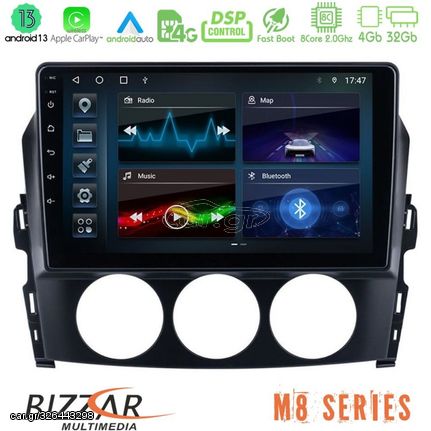 Bizzar M8 Series Mazda MX-5 2005-2015 8core Android13 4+32GB Navigation Multimedia Tablet 9"