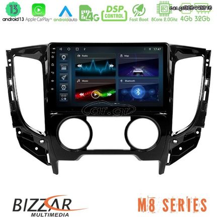 Bizzar M8 Series Mitsubishi L200 2016-> & Fiat Fullback (Manual A/C) 8core Android13 4+32GB Navigation Multimedia Tablet 9"