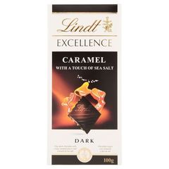 Σοκολάτα Υγείας με Καραμέλα Lindt Excellence Salted Caramel Dark Chocolate 100g