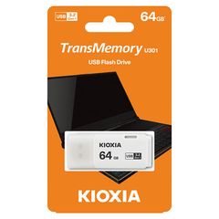 KIOXIA USB 3.0 FLASH STICK 64GB HAYABUSA WHITE U301 LU301W064GG4