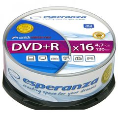 ESPERANZA DVD+R 4,7GBX16 CAKE BOX 25PCS 1116